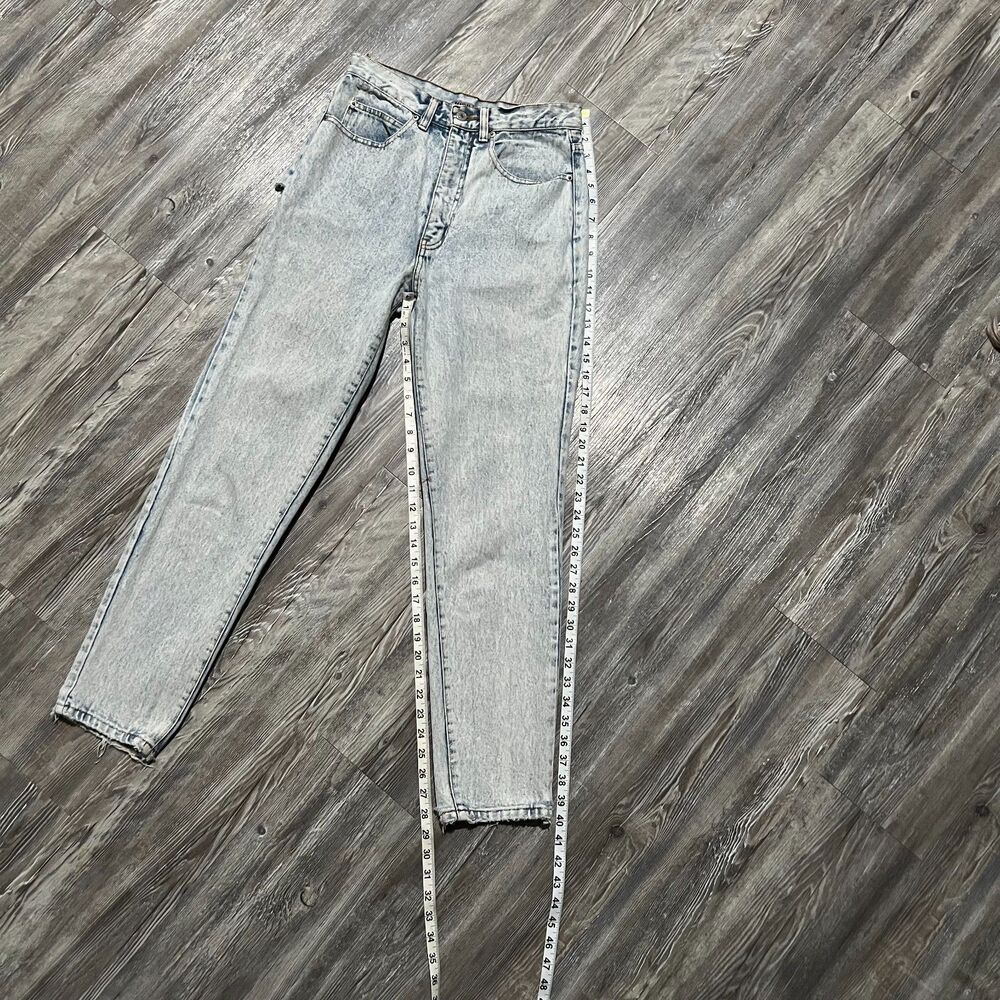 Jordache Basics 90s Acid Wash Jeans 11/12 (27x28.5) Made in Hong Kong - Picture 9 of 10